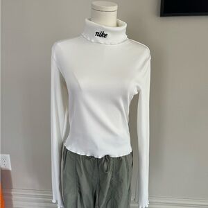 Nike Women's White Long Sleeve Turtleneck